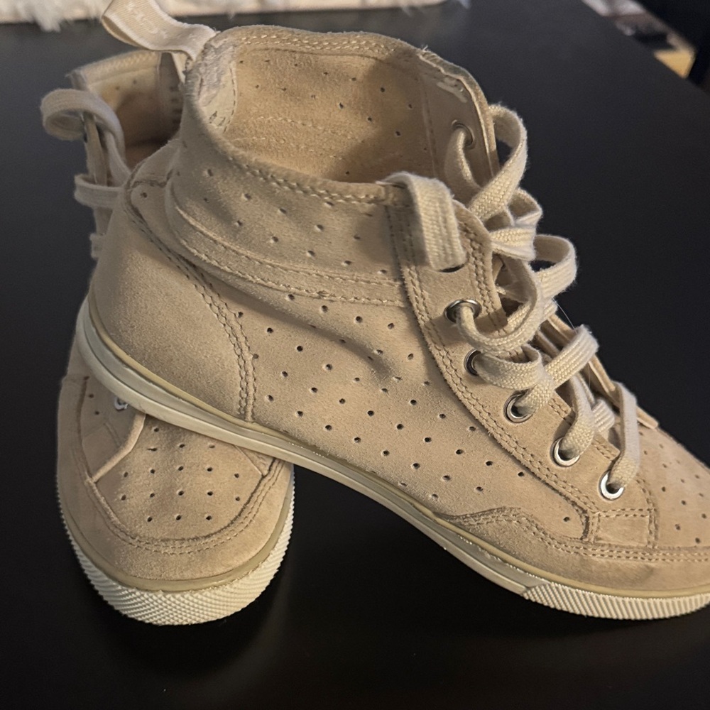 Coach Kids Beige High-Top Sneakers - Picture 2 of 4